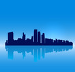 Detailed vector Abu Dhabi silhouette skyline