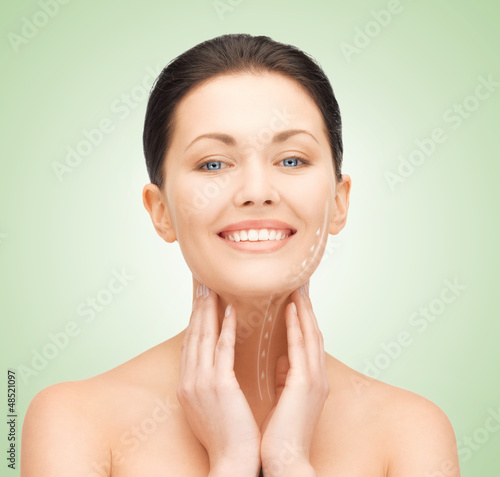Photo: face and hands of beautiful woman face and hands of beautiful woman