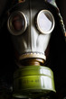 man in gas mask