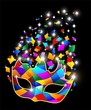 Maschera Arlecchino Brillante-Glitter Harlequin Mask-Vector