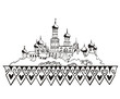 stylized Moscow Kremlin sketch