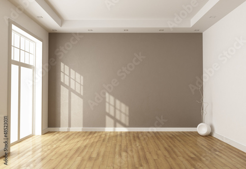 Illustration: empty brown room empty brown room