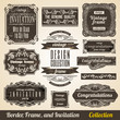 Calligraphic Element Border Corner Frame and Invitation Collecti