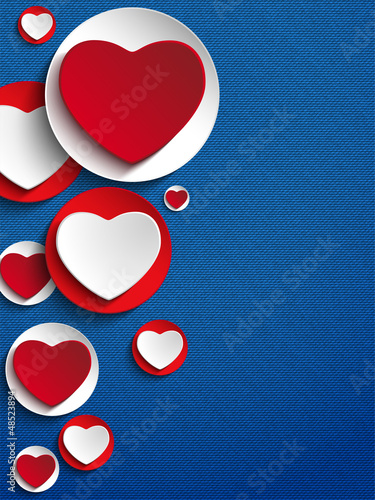Vector: Valentines Day Heart Jeans Background Valentines Day Heart Jeans Background