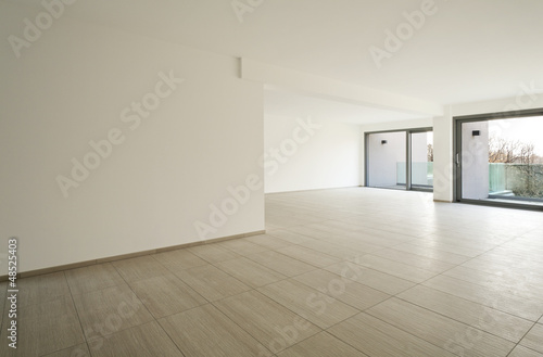 Photo: interior empty big room, new empty apartment interior empty big room, new empty apartment