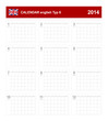 Calendar 2014 english Typ H