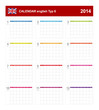 Calendar 2014 english Typ H