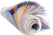 rolled magazine isolated