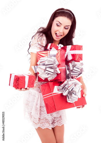 Photo: woman with gifts woman with gifts