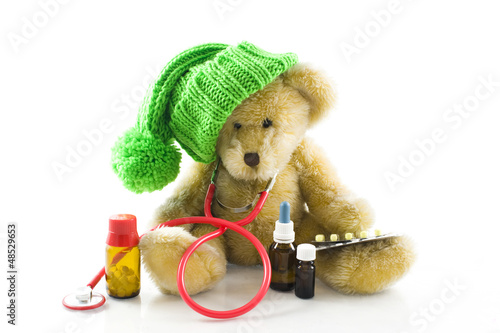 Photo: Sick teddy bear - Kranker Teddybär Sick teddy bear - Kranker Teddybär