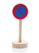 Wooden toy sign: Parking restricted