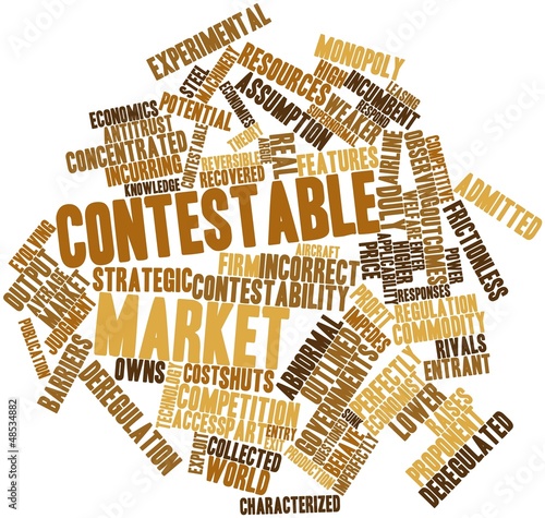 Illustration: Word cloud for Contestable market Word cloud for Contestable market