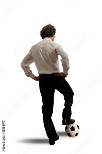 Photo: Football concept with businessman Football concept with businessman