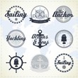 Set of vintage nautical labels
