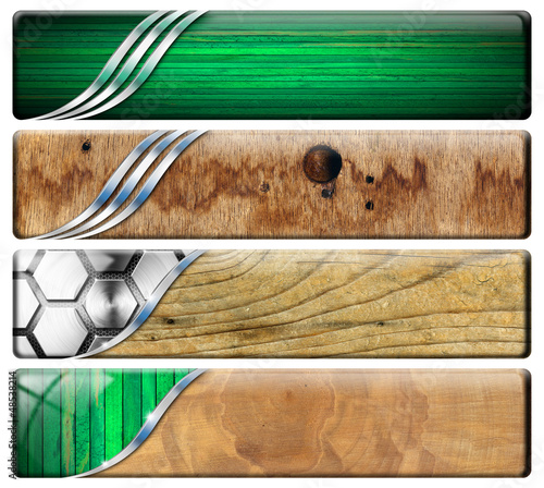 Illustration: Four Horizontal Vintage and Modern Headers Four Horizontal Vintage and Modern Headers