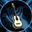 Abstract background with a guitar