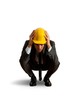 Businessman scared by the crisis