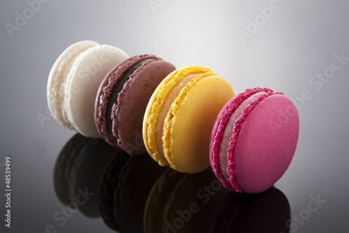 Photo: Delicious macarons of different flavors and colors Delicious macarons of different flavors and colors