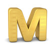 buchstabe letter M gold vertikal