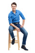 Casual man sitting