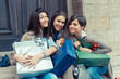 Three Happy Women After Shopping
