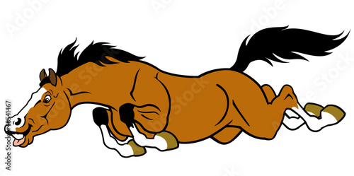 Vector: running cartoon horse running cartoon horse