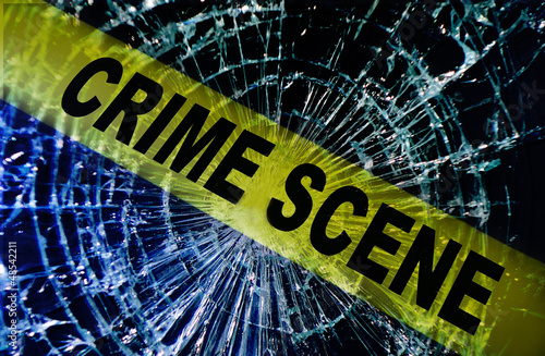Photo: broken window crime scene broken window crime scene