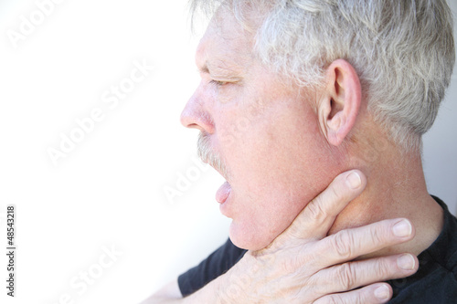 Photo: man has trouble breathing man has trouble breathing