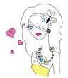 Cute vector girl