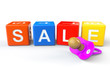 Sale cubes with pacifier