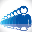 business people in row