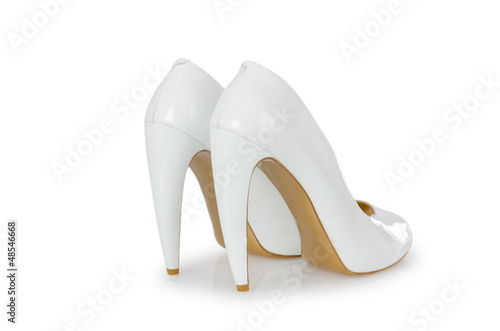 Photo: Nice woman shoes isolated on white Nice woman shoes isolated on white