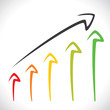 Vector: color arrow graph stock vector color arrow graph stock vector