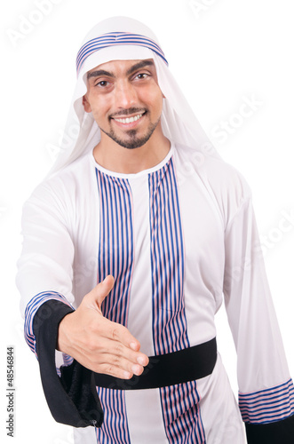 Photo: Arab businessman isolated on the white Arab businessman isolated on the white