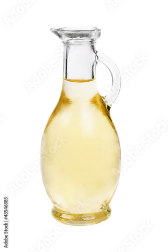 Photo: Vinegar bottles isolation on white background Vinegar bottles isolation on white background