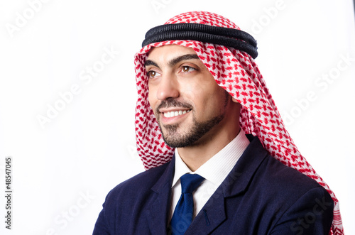 Photo: Arab businessman isolated on the white Arab businessman isolated on the white
