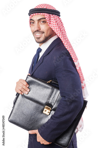 Photo: Arab businessman isolated on the white Arab businessman isolated on the white