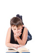 boy reading a book