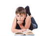 boy reading a book