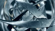 Abstract background - rotating stainless steel rings