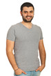 Happy guy with blank t-shirt
