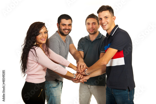 Photo: United cheerful friends United cheerful friends