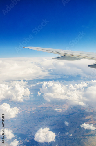 Photo: Airplane wing out of window Airplane wing out of window