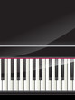 grand piano keys background with space for text