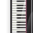 piano keys background with space for text