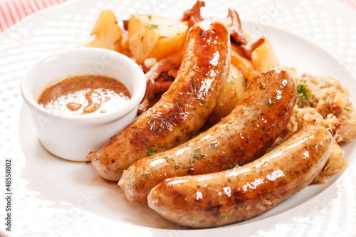 Photo: sausage with cabbage sausage with cabbage