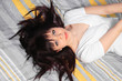 pretty girl on the bed