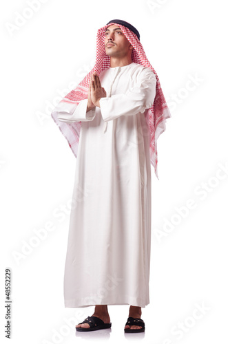 Photo: Arab man isolated on the white Arab man isolated on the white