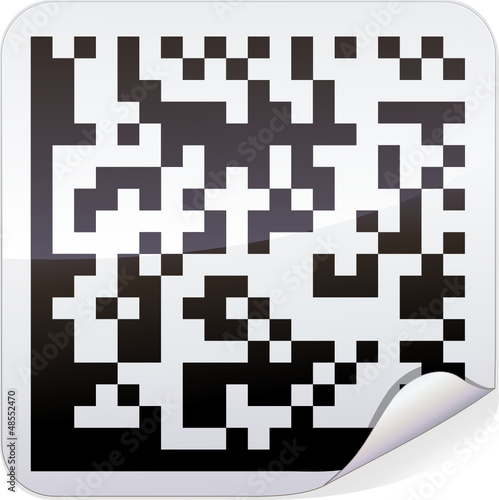 Vector: Sticker code-barres datamatrix Sticker code-barres datamatrix