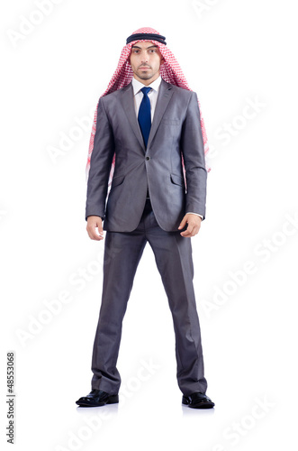 Photo: Arab businessman isolated on the white Arab businessman isolated on the white